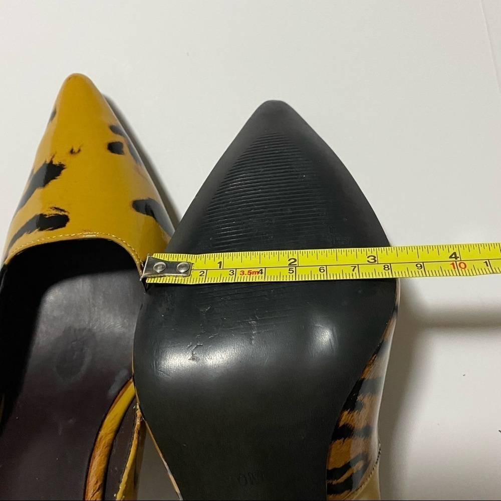 Modern Vice Pointed Toe Heel Leather Shoes 10M Summer Animal Print Mob Wife - Picture 14 of 14